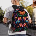 thumbnail image 5 of Yield Colorful Floral2 Print Backpack for Women Men, Lightweight Casual Travel Daypack, Classic Basic College Backpack, Middle School Bag, 5 of 5