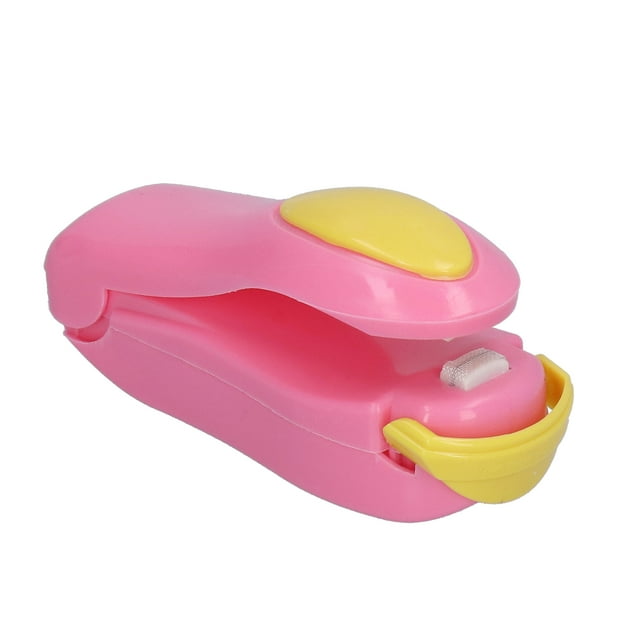 Food Sealer, Mini Heat Sealer Mini Round Holder Sealing Machine Easy To Carry And Use Lightweight And Portable For Home For Kitchen Pink