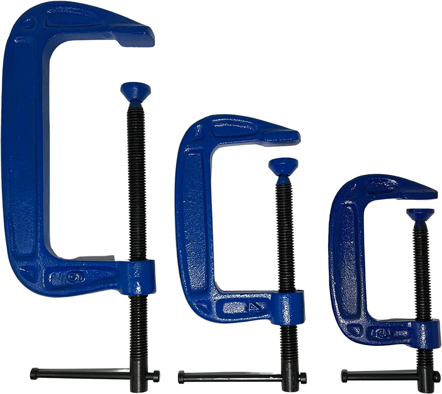 EXXO TOOLS C Clamp Set 3PC C Clamps Heavy Duty Iron CClamps Set 3