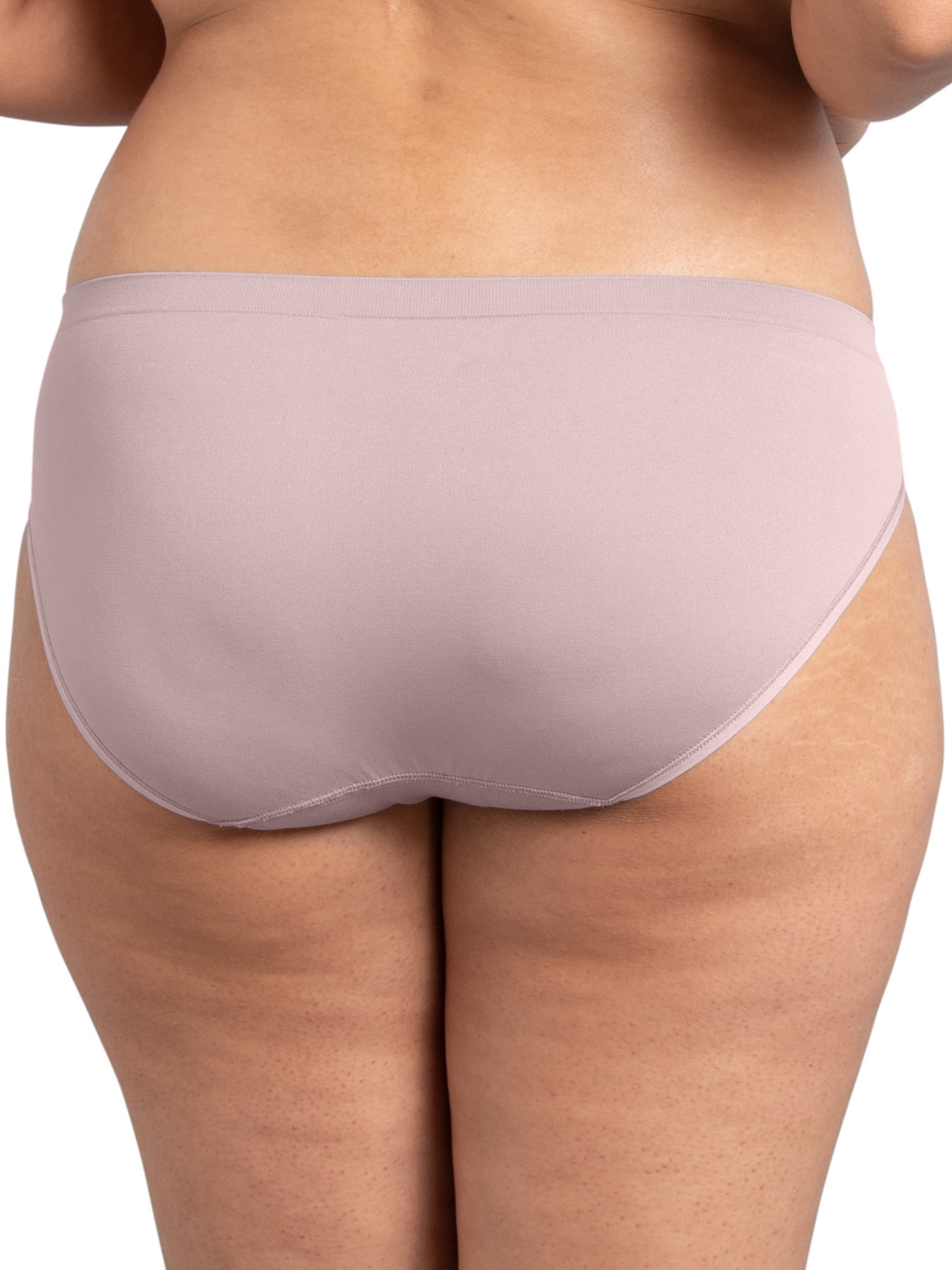 Fruit Of The Loom Womens No Show Seamless Underwear, Amazing Stretch & No  Panty Lines, Available In Plus Size, Pima Cotton Blend-Cheeky Bikini-3