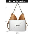 thumbnail image 3 of Vonmay Hobo Bag for Women Large Capacity Shoulder Bag Soft Leather with decorative studs, 3 of 6
