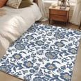 thumbnail image 4 of Blue Flowers Area Rugs 2.7'x5', Washable Small Throw Rugs for Kitchen Bedroom, Farmhouse Botanical Floral Patterned Indoor Outdoor Rug Non-Slip Low Pile Carpet Runner Reversible Floor Mats, 4 of 8