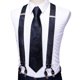 thumbnail image 4 of Conjunto de Tirantes Barry.Wang para Hombre Azul Negro con Corbata, 4 of 4
