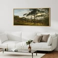 thumbnail image 5 of IDEA4WALL Extra Large Framed Canvas Print Wall Art Forest Clearing Classic Landscape Pastoral Nature Scenery Antique Retro Fine Art Countryside Decorative for Home Decoration - 60"x30", 5 of 5
