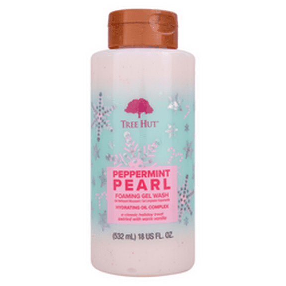 Tree Hut Peppermint Pearl Foaming Gel Body Wash for Adults, 18 fl oz