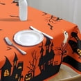 thumbnail image 6 of Rectangle Halloween Tablecloth 60x120Inch, Scary Pumpkin Spooky Castle Witch Table cloth,Polyester Waterproof Wrinkle Resistant Durable Tablecloth for Halloween, Party, Holiday, Kitchen and Home Decor, 6 of 6
