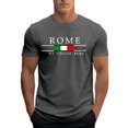thumbnail image 5 of XIAOCHA Mens Rome Graphic Tee Short Sleeve Crew Neck Top Soft Casual Travel Shirt, 5 of 5
