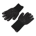 thumbnail image 3 of 2 guantes resistentes al calor, aislantes térmicos, resistentes a altas temperaturas, antideslizantes, lavables, de silicona, para horno, talla única, color negro., 3 of 14