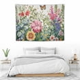 thumbnail image 3 of COMIO Colorful Butterfly Floral Tapestry Vintage Butterfly Flower Plant Printed Wall Tapestry Retro Art Aesthetic Wall Hanging for Bedroom Dorm Living Room 40x30 Inch, 3 of 7