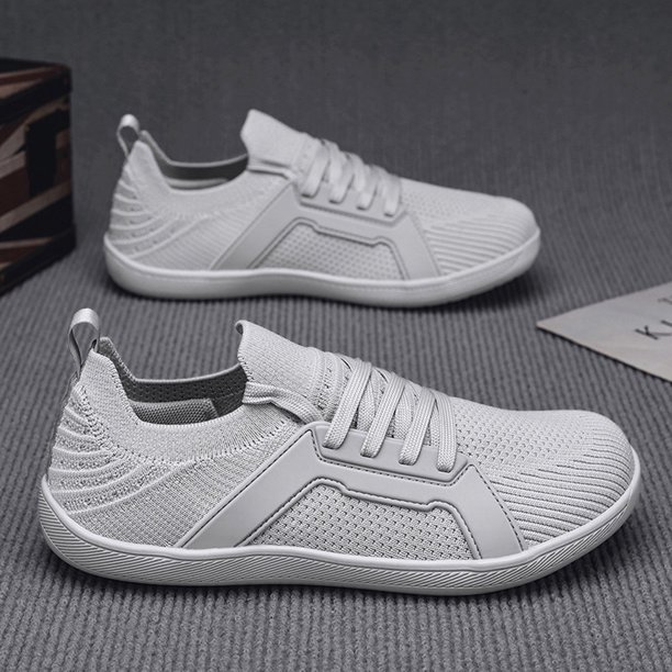 Zapatos anchos de malla descalzo para zapatillas de deporte para entrenamiento (38) gris