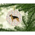 thumbnail image 2 of German Shepherd Merry Christmas Ceramic Ornament 2.8 in x 2.8 in, 2 of 3