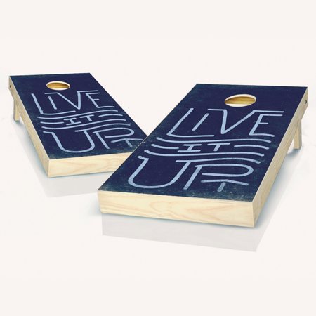 Skip's Garage Live It Up Solid Wood Cornhole Board Set
