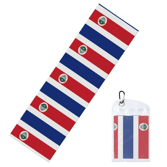 Flag Of Costarican Cooling Towel 39.4"X11.8" Ice Sweat Towel Face Cooling Neck Cooler Wraps For Sports
