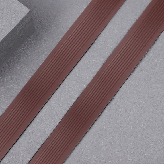 ETHZZLE Stair Nosing Vinyl Brown PVC Edge Protection for Bathrooms 1Pack