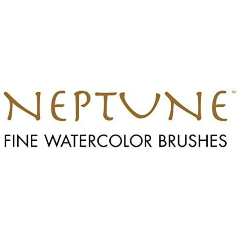 Princeton Brush Neptune Synthetic Squirrel Watercolor Brush, Round, 4