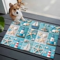thumbnail image 4 of Nautical Beach Large Area Rugs for Bedroom Living Room, Soft Non Slip Carpet Bedside Rug, Blue Coastal Starfish Lighthouse Starfish Rectangular Floor Cover Kitchen Accent Rug 2'x3' for Office, 4 of 9