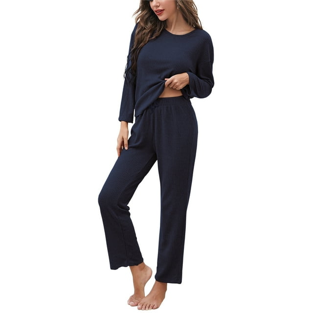 Femmes Lounge Set, Waffle Knit Lounge Set Waffle Knit Piece Piece Knit Tenue Exceptionnelle Fiabilité