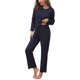 thumbnail image 1 of Conjunto De Salón Para Mujer, Color Puro Suave, Traje De Punto De 2 Piezas Con Cintura Elástica Informal Para La Vida Diaria ANGGREK Otros, 1 of 8