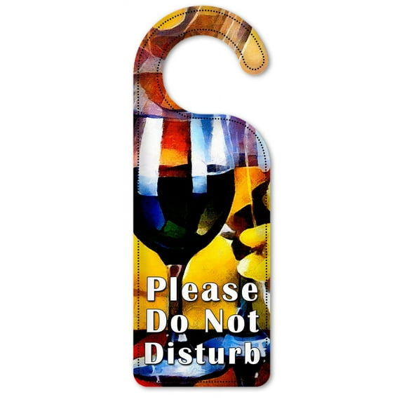 Do Not Disturb Door Knob Hanger Sign - Colorful Wine Basket