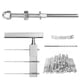 thumbnail image 1 of Muzata - Juego de 60 barandillas de cable con tensor de perno roscado para cable de 1/8" para 2 x 2 postes de metal, cubierta de escalera, terminal de hardware de barandilla de cable T316 de acero ino, 1 of 5