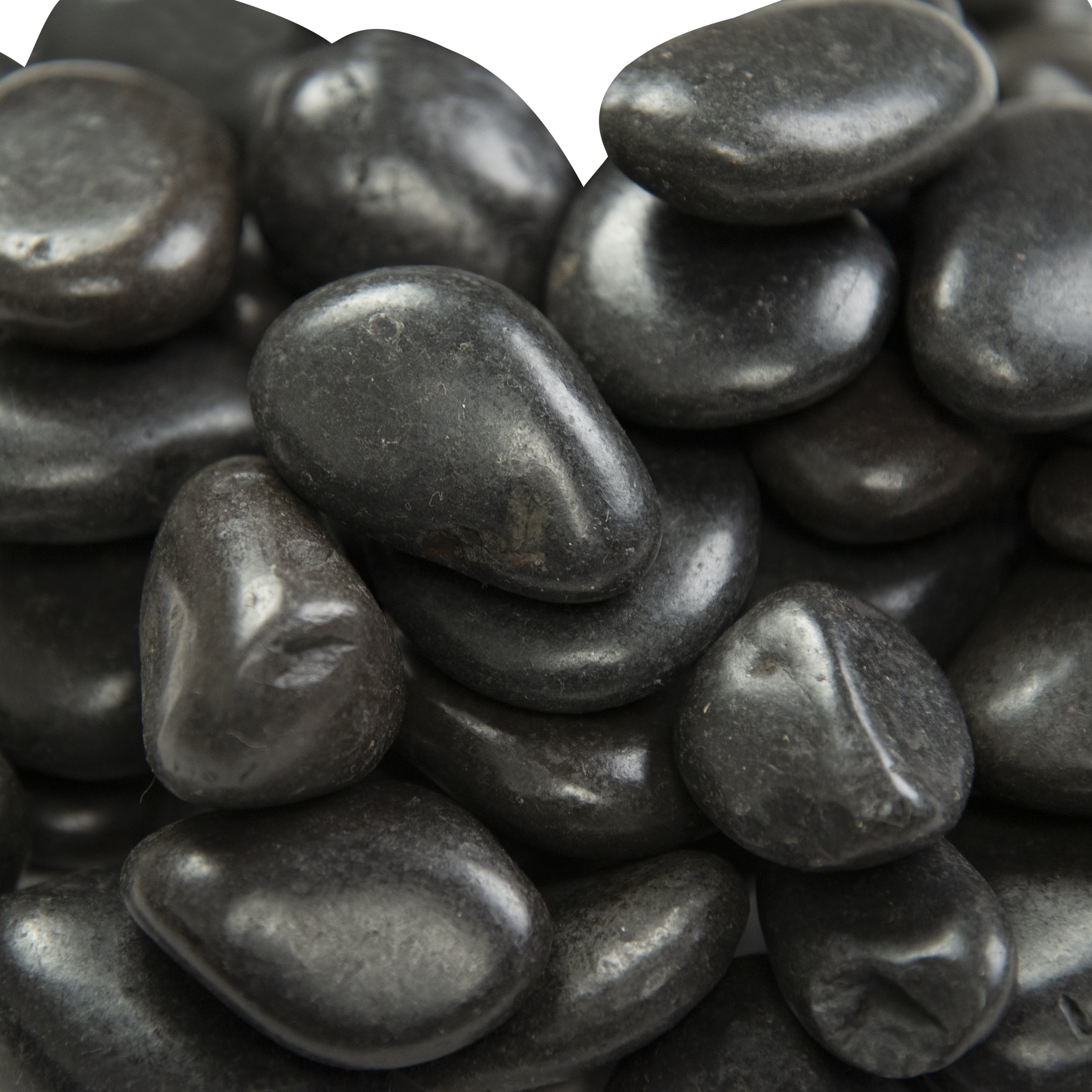 MSI Small Black Polished Pebbles, Outdoor Decorative Stones (40 lb)