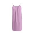 thumbnail image 5 of Aimik Women's Backless Spaghetti Strap Midi Dress Summer Solid Tie Back Loose Sundress Breathable Casual Vacation Dress, 5 of 6