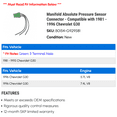 thumbnail image 2 of Manifold Absolute Pressure Sensor Connector - Compatible with 1981 - 1996 Chevy G30 1982 1983 1984 1985 1986 1987 1988 1989 1990 1991 1992 1993 1994 1995, 2 of 2