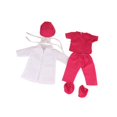 thumbnail image 4 of Doctor Doctor Outfit Uniforme de muñeca 18icn Ropa y accesorios de muñecas Ropa de muñecas Muñecas Muñecas Scrub para niñas de 18 pulgadas de muñecas rojo rosa, 4 of 8
