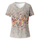 thumbnail image 4 of Fiudx Camisetas para Mujer Camisetas Holgadas de Manga Corta con Cuello En V Informales con Estampado de Moda para Mujer, 4 of 4