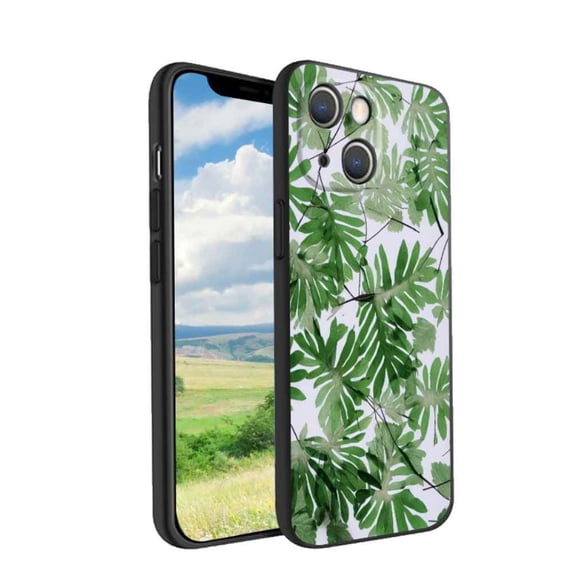 Compatible with iPhone 13 Phone Case, Leaves-171 Case Men Women, Flexible Silicone Shockproof Case for iPhone 13