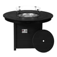 thumbnail image 2 of WestinTrends Helios 47" Modern Outdoor Patio Propane Gas Round Fire Pit Table (Rocks Not Included), Black, 2 of 14