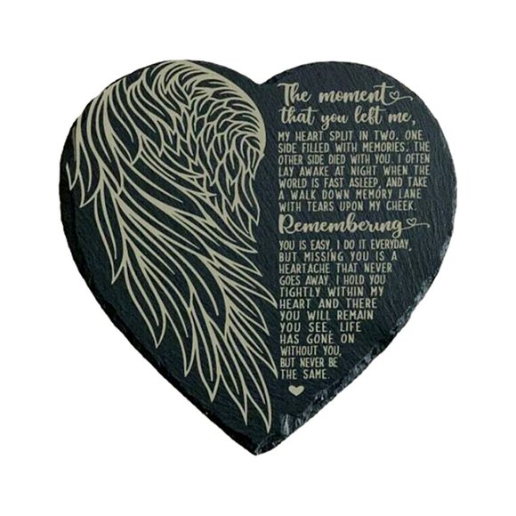 Bereavement Memorial Stone Families Pets Memory Decorative Stones Sympathy Gifts Accessory for Indoor Outdoor Garden Swing Size 10x10cm