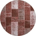 thumbnail image 2 of Addison Rugs Mayfield Washable Traditional Patchwork Burgundy Round Rug, 8' x 8', 2 of 5