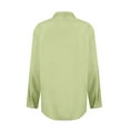 thumbnail image 6 of MGCWSH Beach Shirts for Men Cotton Blend Shirt Solid Long Sleeve Button Down Shirt Casual Blouse Summer Hawaiian Shirts Green 3XL, 6 of 6