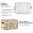 thumbnail image 2 of Yayeee Canvas Storage Basket with Handles for Shelves Fabric Bins Closet Organizer, Musical Animals Pattern, 2 of 8