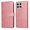 Pink, variant on Wallet Phone Case for Honor X8B 5G with Card Holder and Stand Function Pink