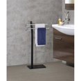 thumbnail image 2 of Pilaster Designs Skipper Metal Freestanding Bathroom Towel Rack in Black/Chrome, 2 of 3