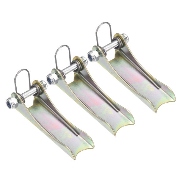 Kit de gancho de seguridad Uxcell 3T, 3 paquetes de gancho deslizante de metal grueso, gancho de repuesto para remolque de enganche de camión, color acero (2.2 pulgadas / 57 mm)