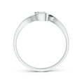 thumbnail image 2 of ANGARA Natural Semi Solitaire Diamond Bypass Ring in 14K White Gold for Women (Size-5.1mm| Color-H| Clarity-SI2) | April Birthstone, Anniversary, Jewelry Gift for Women | Natural Diamond Ring, 2 of 9