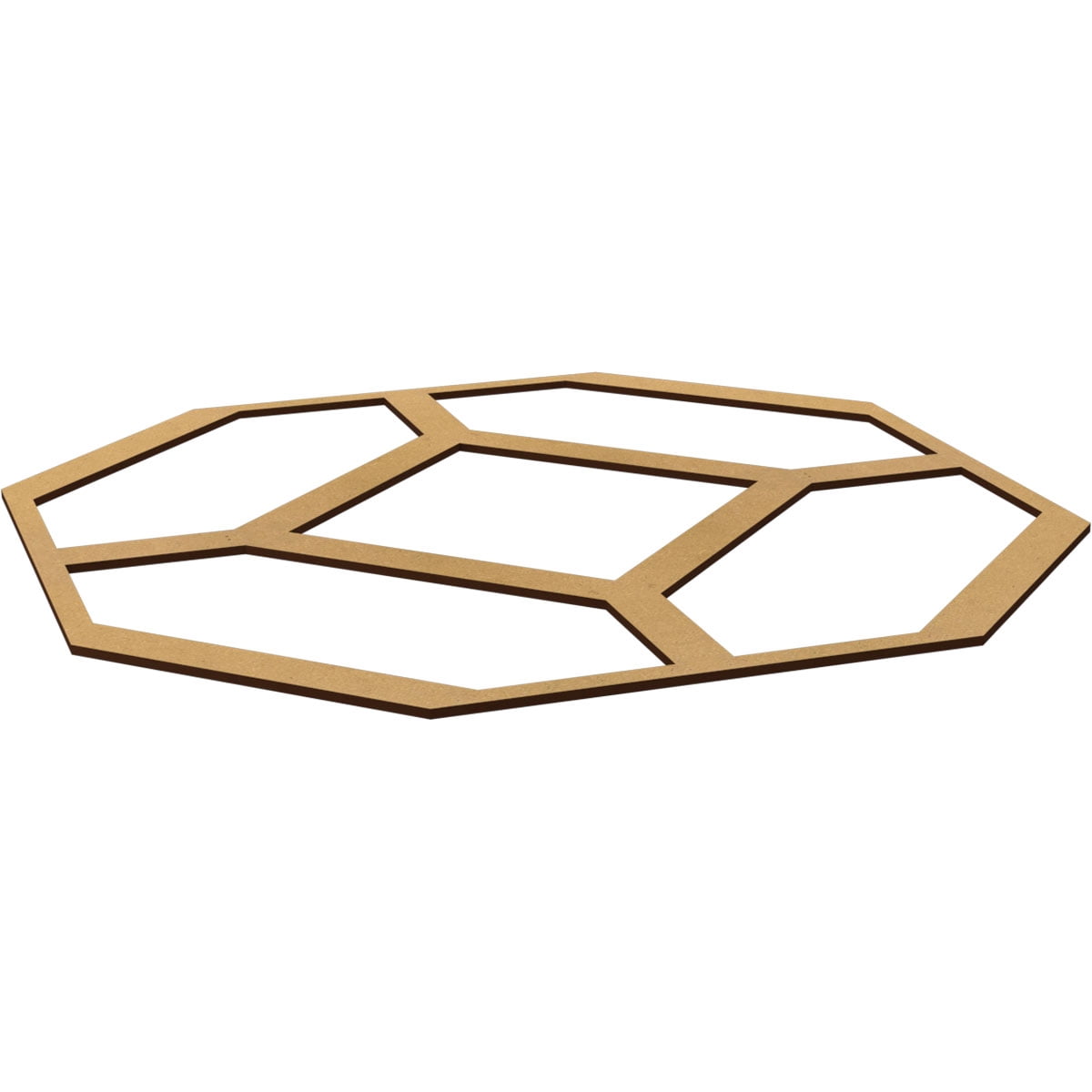 66 7/8"W x 66 7/8"H x 3/8"T King Size Cameron Decorative Fretwork Wood Ceiling Panels, Wood (Paint Grade)