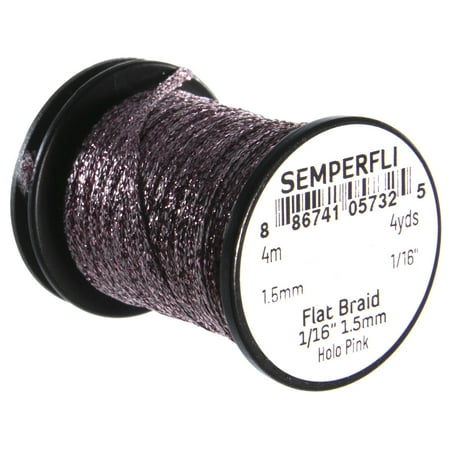 

SemperFli Flat Braid 1.5mm 1/16 Holographic Pink
