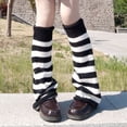 thumbnail image 2 of Women's Leg Warmers Flared Striped Warmers Loose Fit Boot Covers Cozy Winter Daily Socks, 2 of 5