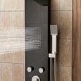 thumbnail image 6 of Shower Panel Tower System,Stainless Steel Bathroom Stand Up Shower Kit,Wall-Mount Shower Panels with Rainfall Shower Head,Tub Spout and Handheld Shower,Matte Black, 6 of 9