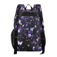 thumbnail image 3 of Large Clear PVC Backpack Heavy Duty See Through Backpack for Adults Work Travel, Dark Violet Garden Printed 12L, 3 of 8