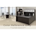 thumbnail image 3 of GOF 1 Person Workstation Cubicle (7’D x 6’W x 6’H) / Office Partition, Room Divider (Pedestal Only, Espresso), 3 of 5