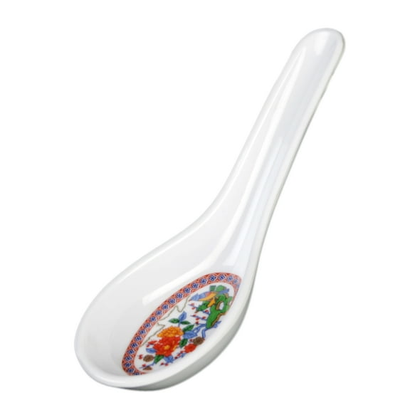 Excellante Peacock Melamine Dinnerware Collection 1/2 oz., 4 3/4" x 1 3/8" Chinese Spoon (Small), Comes In Dozen