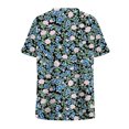 thumbnail image 5 of Aimik Plus Size Top for Women Summer Floral Print Crisscross V Neck Short Sleeve Daily Soft Blouses Loose Fit Casual Tops, 5 of 6