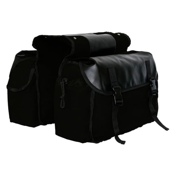 Greeniant Sillín de equipaje para bicicletas, alforjas impermeables de lona, bolsa para motocicleta, bolsas de transporte para bicicleta de montaña Ciclismo Negro Greeniant OD032116-02