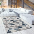 thumbnail image 3 of 2â€™ x 12â€™ Navy Blue Geometric Diamond Runner Rug, 3 of 12