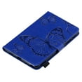thumbnail image 4 of Case for Galaxy Tab A 8.0" 2018 SM-T387, Ultra Slim Lightweight Fit Folio Flip PU Leather Butterfly Embossed Stand Cover Shockproof Protection Soft TPU Back Wallet Cover, Blue, 4 of 6